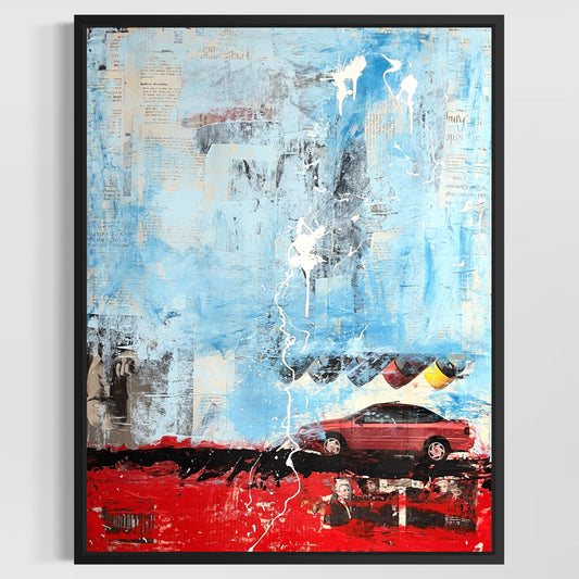 Original Mixed Media Abstract Modern Art Painting 18x24 "Quadrable" Signed