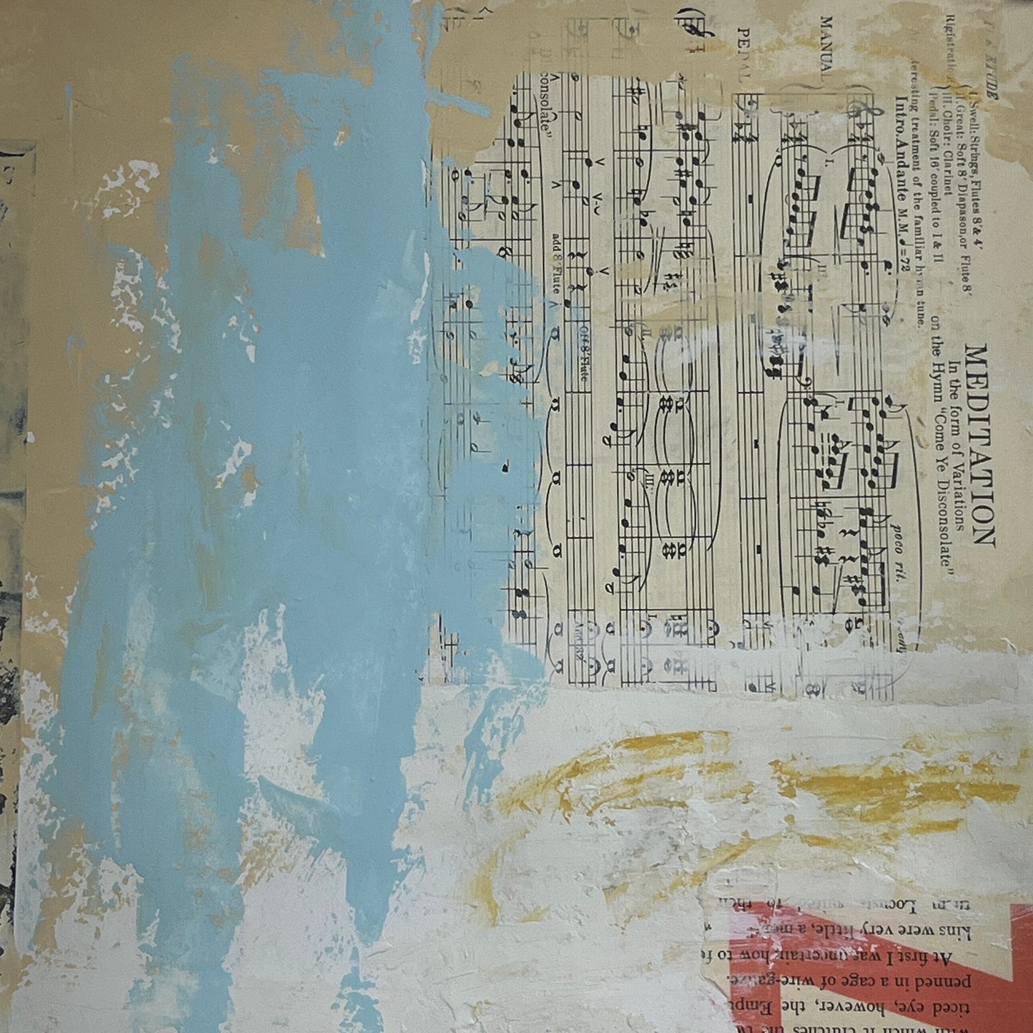 Original Mixed Media Abstract Modern Art Painting 18x24 "Usance" Signed
