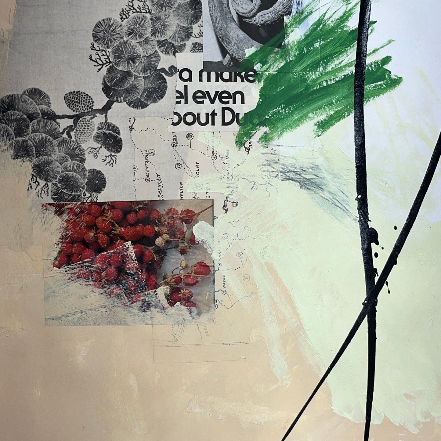 Original Mixed Media Abstract Modern Art Painting 18x24 "Organon" Signed