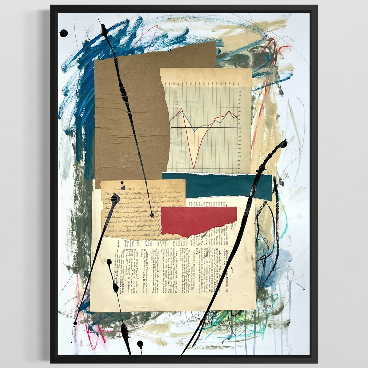 Original Mixed Media Abstract Modern Art Painting 18x24 "Zydeco" Signed