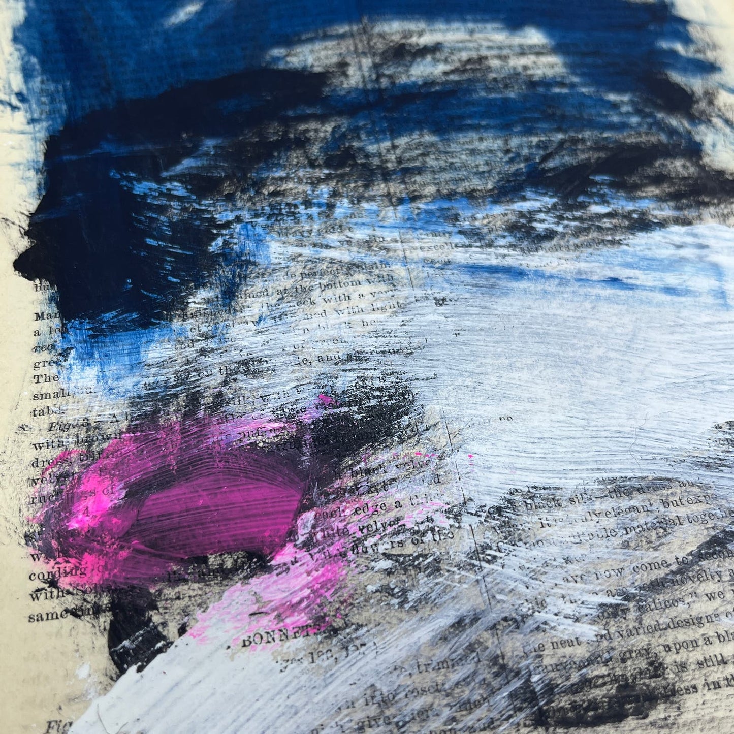 Original Mixed Media Abstract Art Painting 6x9.75” on 1861 Paper Signed #22
