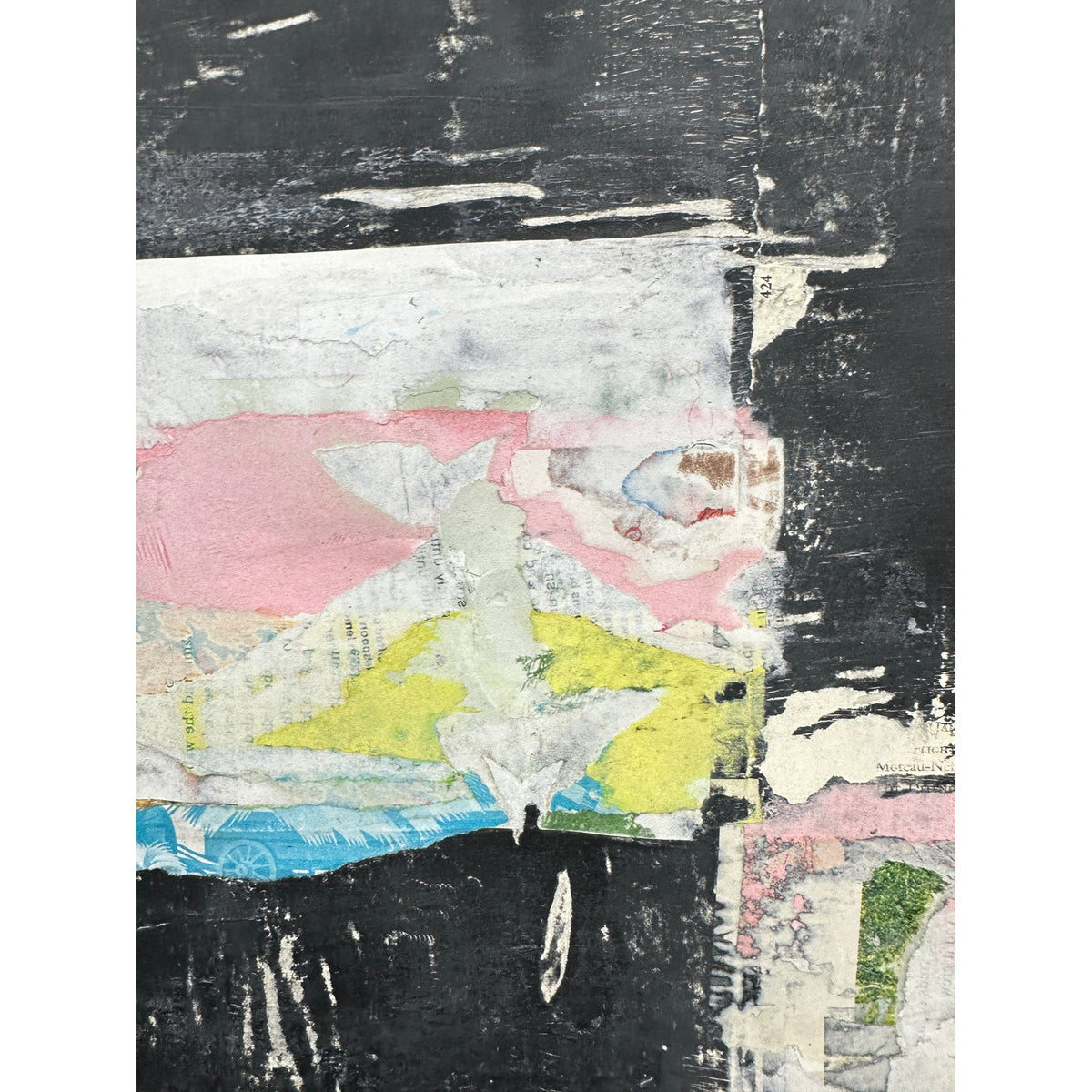 Original Mixed Media Modern Art Collage Painting 18x24 "Gramercy" Signed