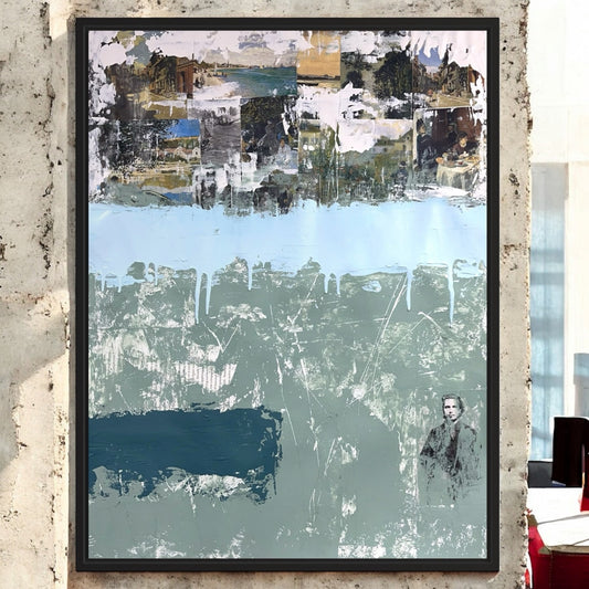 Original Mixed Media Abstract Modern Art Painting 18x24 "Quidam" Signed