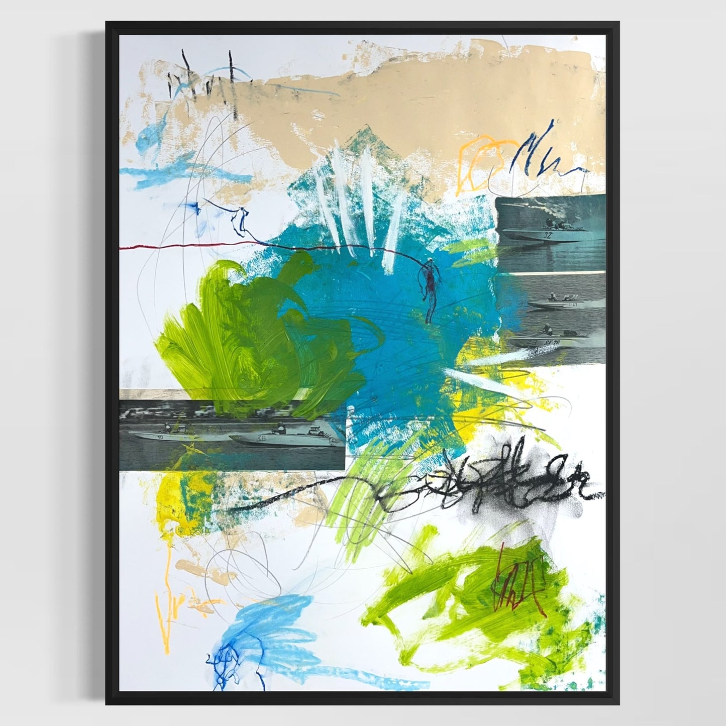 Original Mixed Media Abstract Modern Art Painting 18x24 "Proligerous" Signed