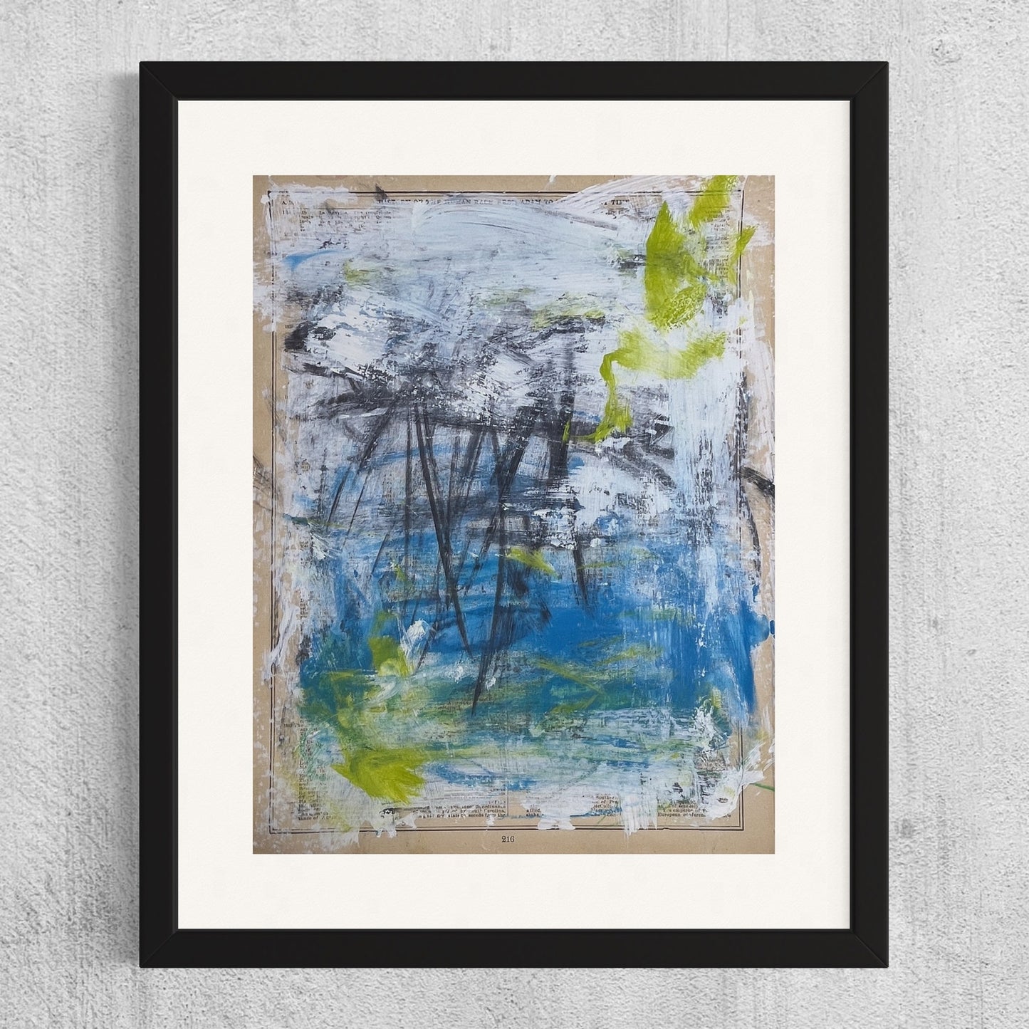 Original Mixed Media Abstract Art Painting "History of the Earth III"