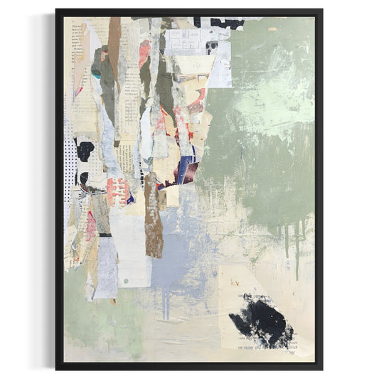 Original Mixed Media Modern Art Collage Painting 18x24 "Ptyalagogue" Signed