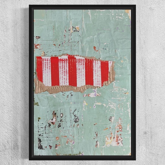 Original Framed Mixed Media Modern Art Collage Painting 12x18 "Referral"