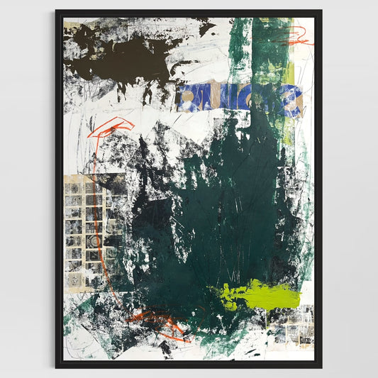 Original Mixed Media Abstract Modern Art Painting 18x24 "Plantigrade" Signed
