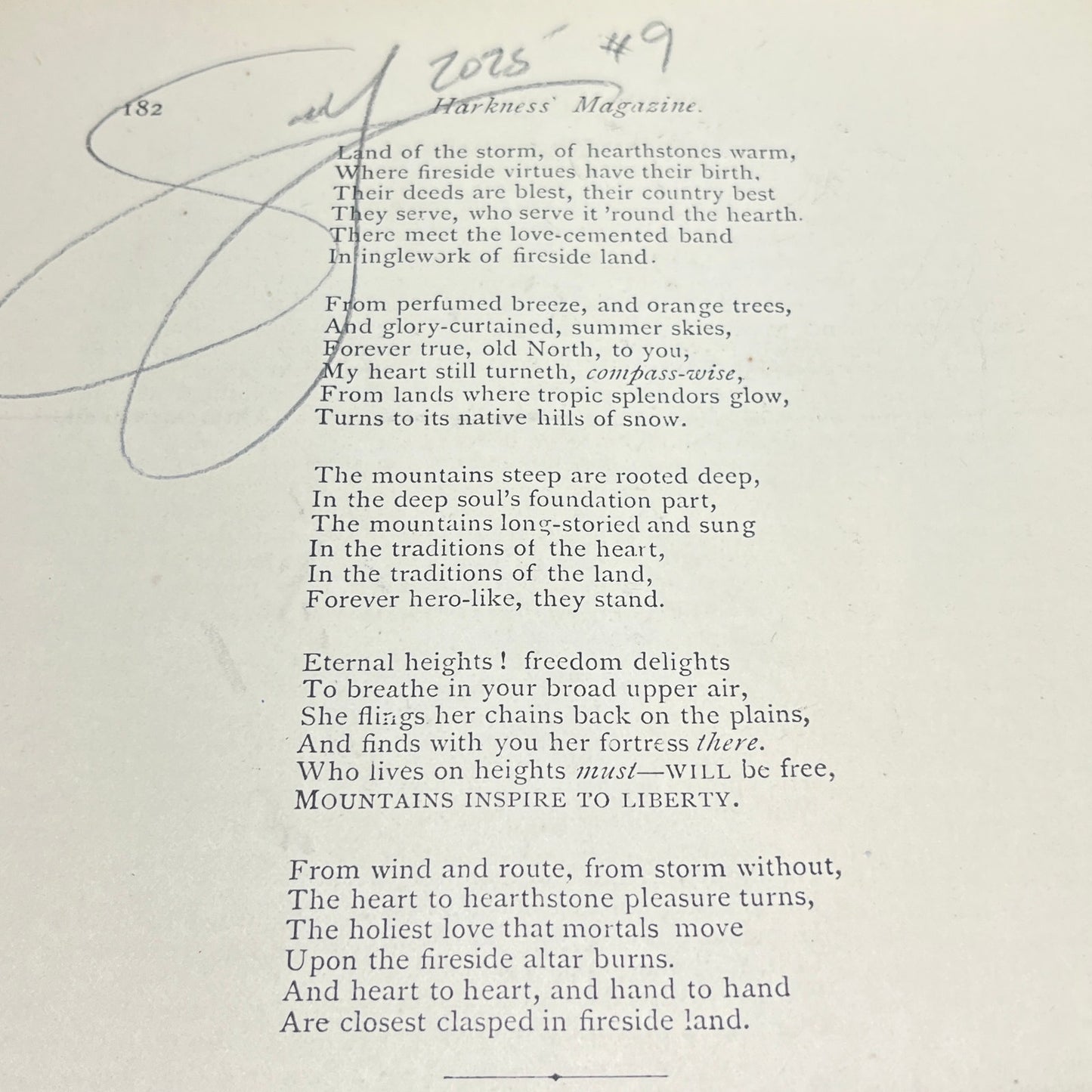 Original Abstract Modern Art Painting on Paper from 1875 Magazine #9 Signed