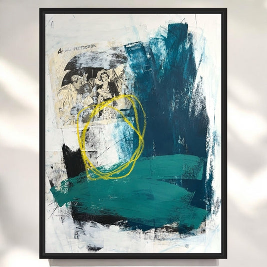 Original Mixed Media Abstract Modern Art Painting 18x24 "Xenurine" Signed