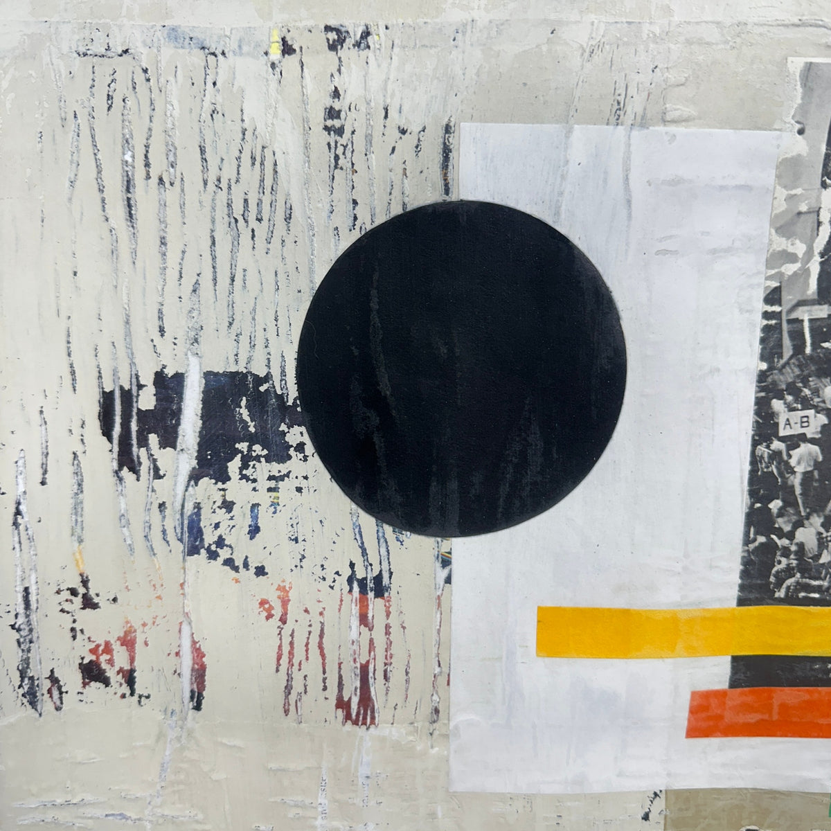 Original Mixed Media Modern Art Collage Painting 18x24 "Velar" Signed
