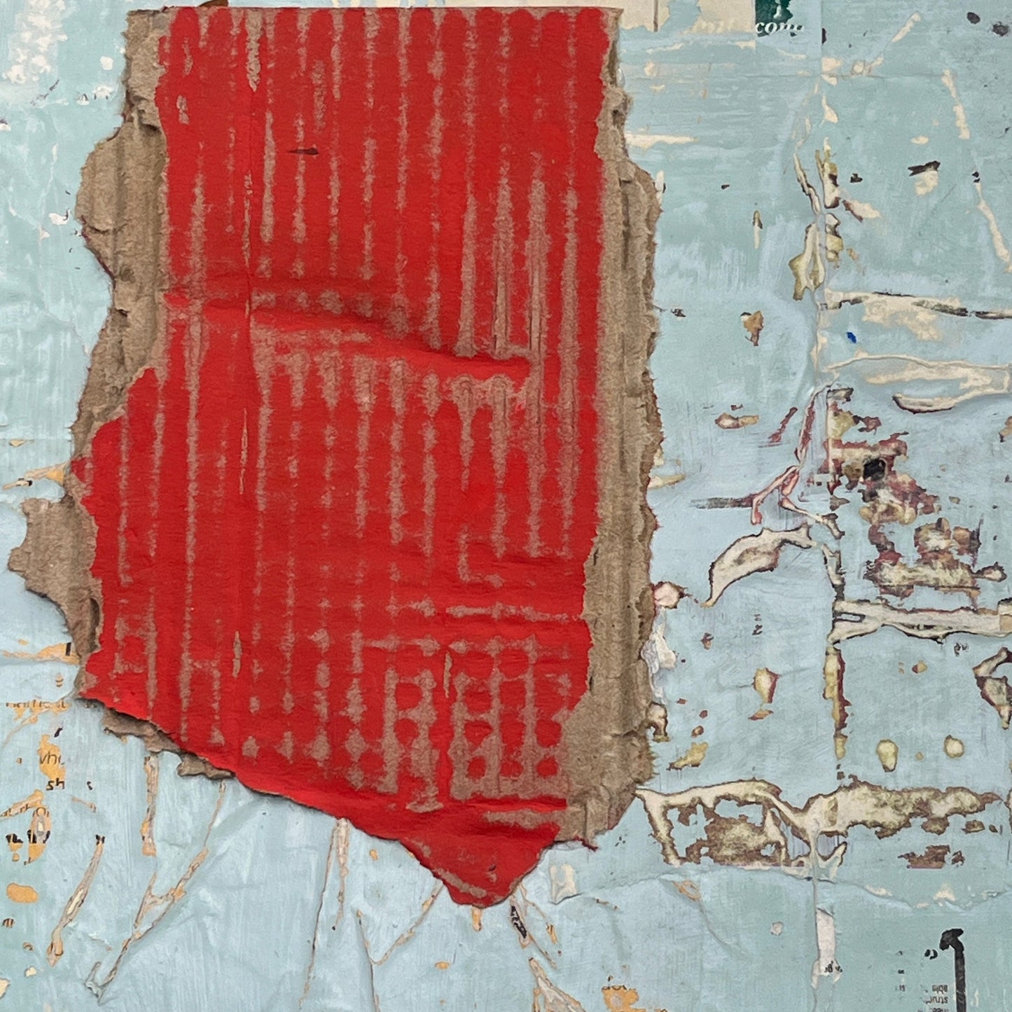 Original Framed Mixed Media Modern Art Collage Painting 12x18 "Lineage"