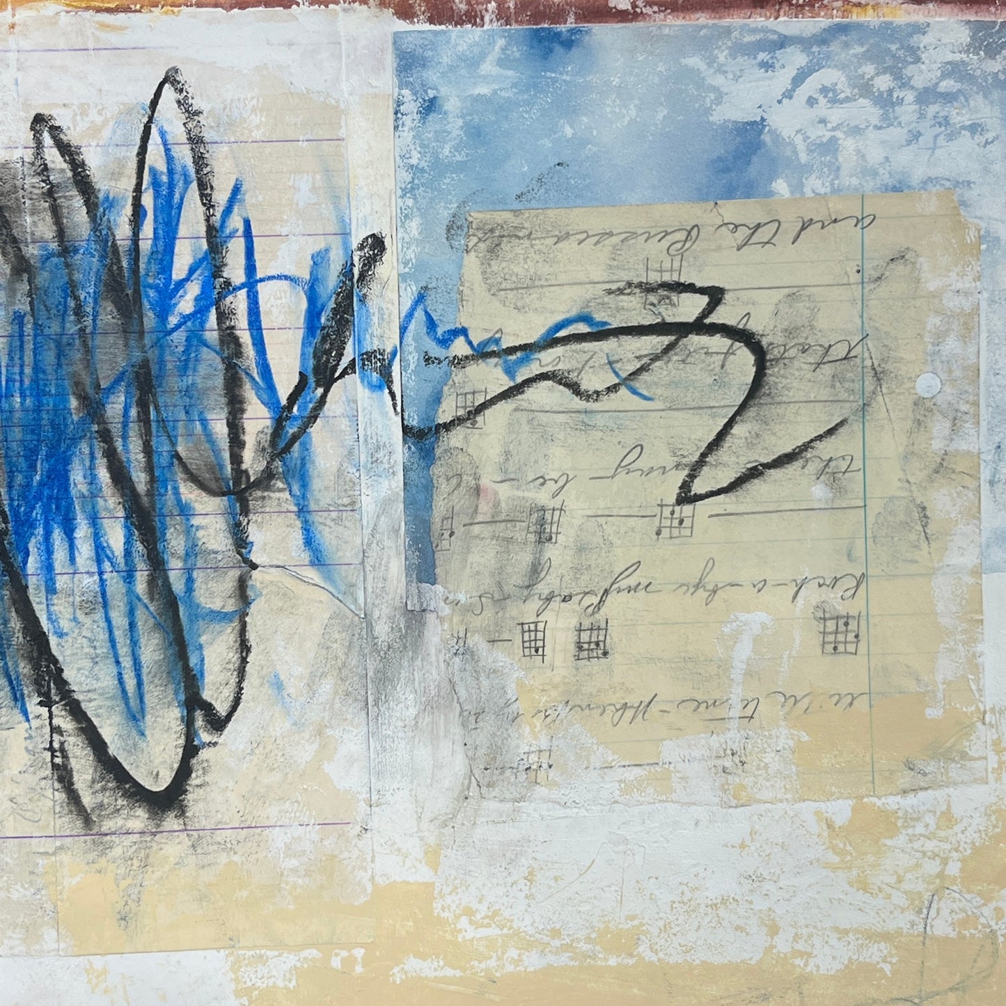 Original Mixed Media Abstract Modern Art Painting 18x24 "Technography" Signed
