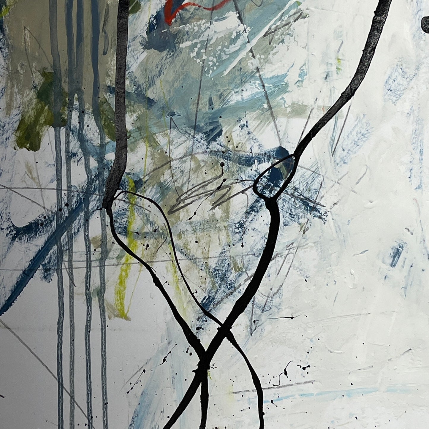 Original Mixed Media Abstract Modern Art Painting 18x24 "Flancard" Signed