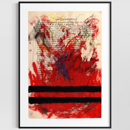 Original Abstract Modern Art Painting on Paper from 1902 Magazine #21 Signed