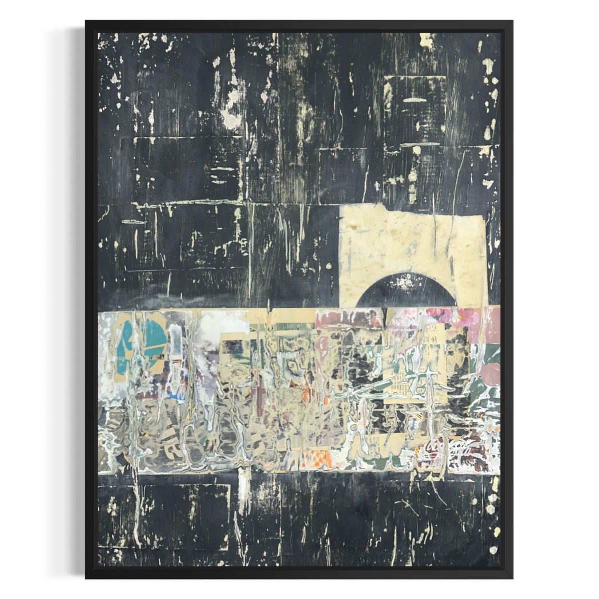 Original Mixed Media Modern Art Collage Painting 18x24 "Cosset" Signed
