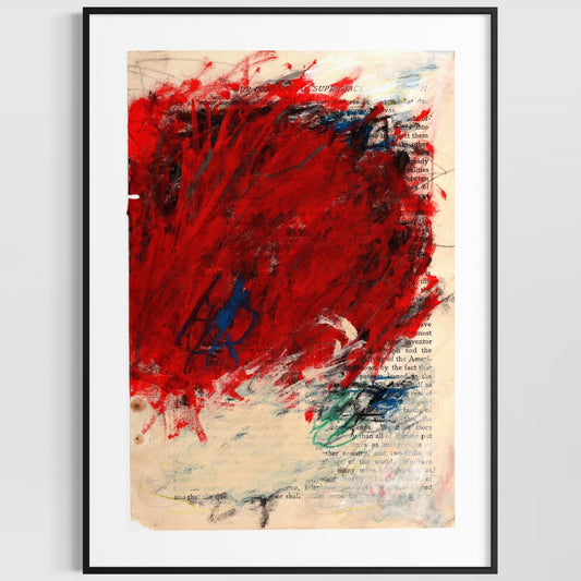Original Abstract Modern Art Painting on Paper from 1902 Magazine #2 Signed