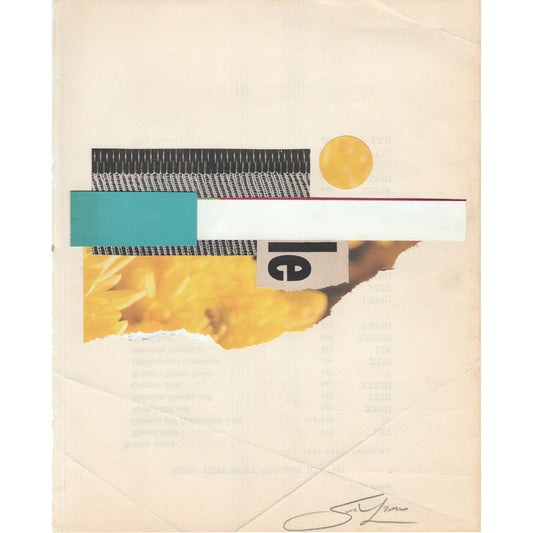 Original Mixed Media Modern Art Collage "Tomium" 8x10" Signed