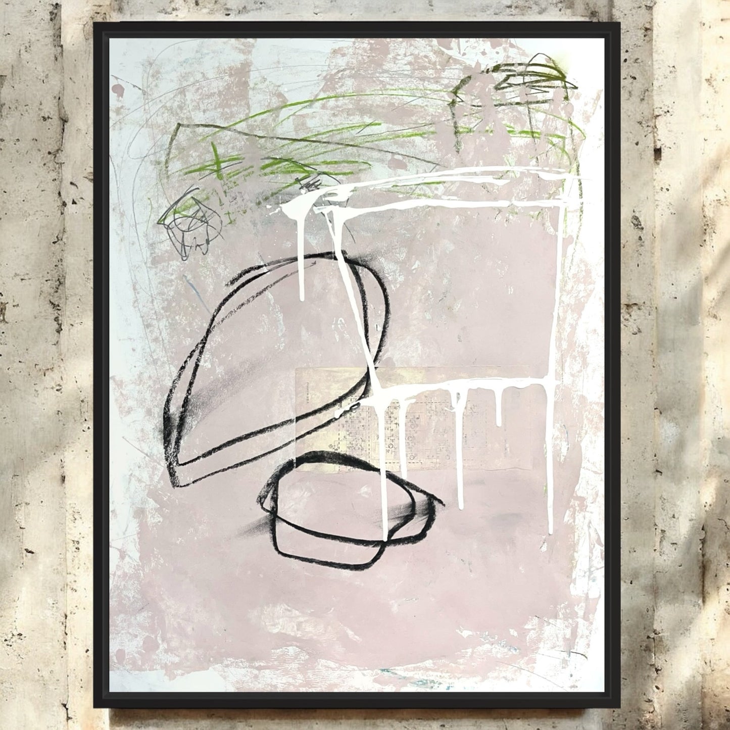 Original Mixed Media Abstract Modern Art Painting 18x24 "Ipiti" Signed