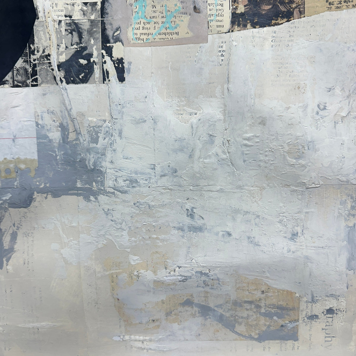 Original Mixed Media Modern Art Collage Painting 18x24 "Epistrophe" Signed