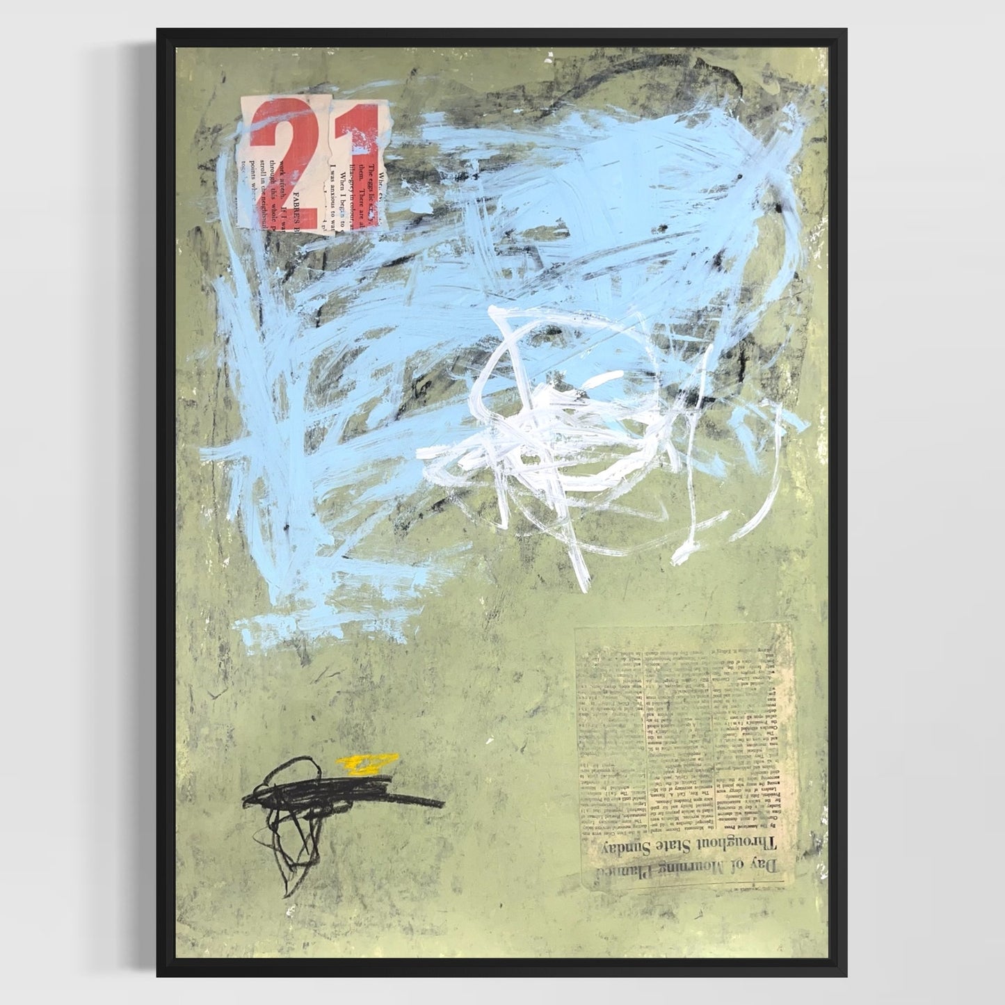 Original Mixed Media Abstract Modern Art Painting 18x24 "Unity 21" Signed