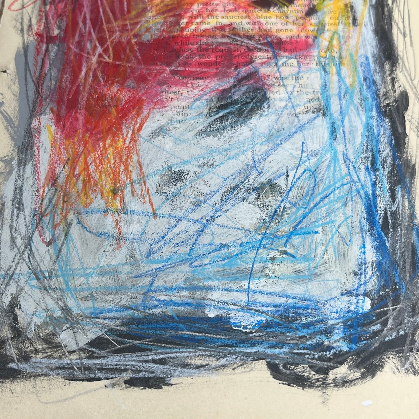 Original Abstract Modern Art Painting on Paper from 1875 Magazine #15 Signed