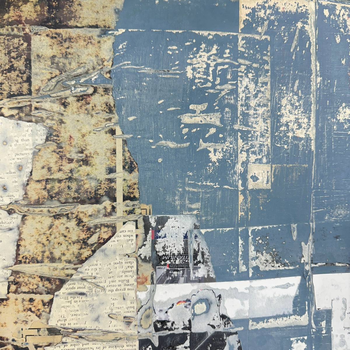 Original Mixed Media Modern Art Collage Painting 18x24 "Autography" Signed