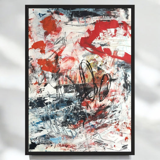 Original Mixed Media Abstract Modern Art Painting 18x24 "Vettura" Signed