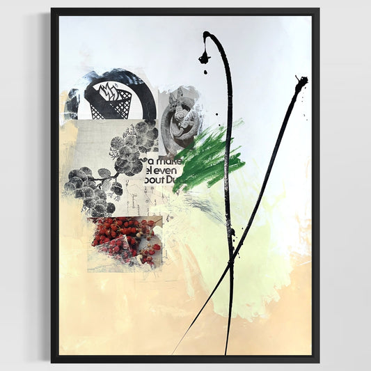 Original Mixed Media Abstract Modern Art Painting 18x24 "Organon" Signed