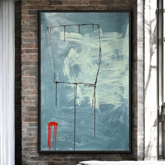 Original Mixed Media Abstract Modern Art Painting 24x36 "Tazza" Signed
