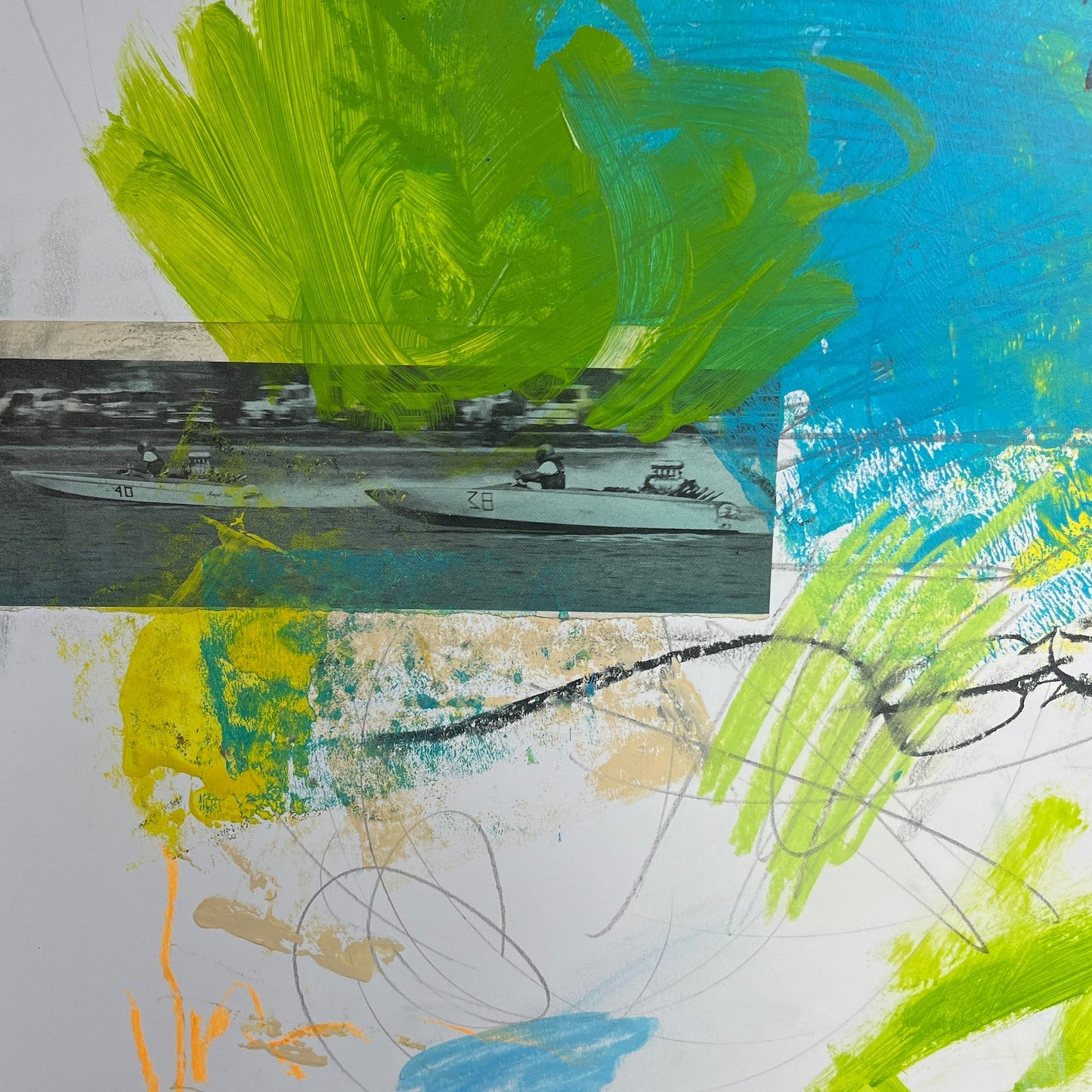 Original Mixed Media Abstract Modern Art Painting 18x24 "Proligerous" Signed