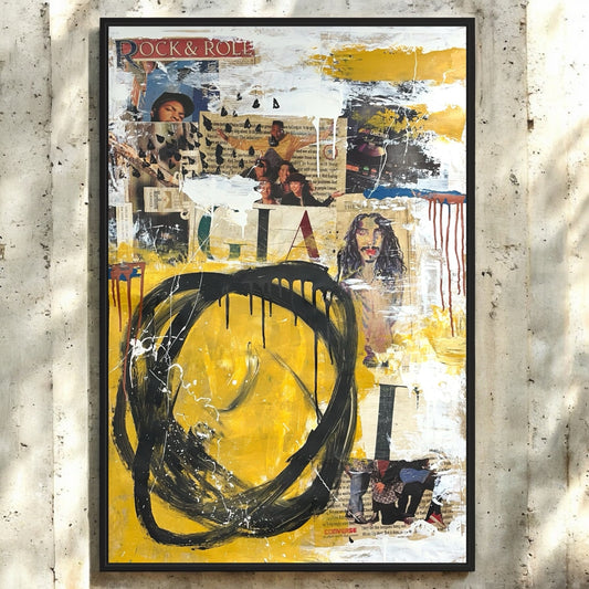 Original Mixed Media Abstract Modern Art Painting 24x36 "GIA" Signed