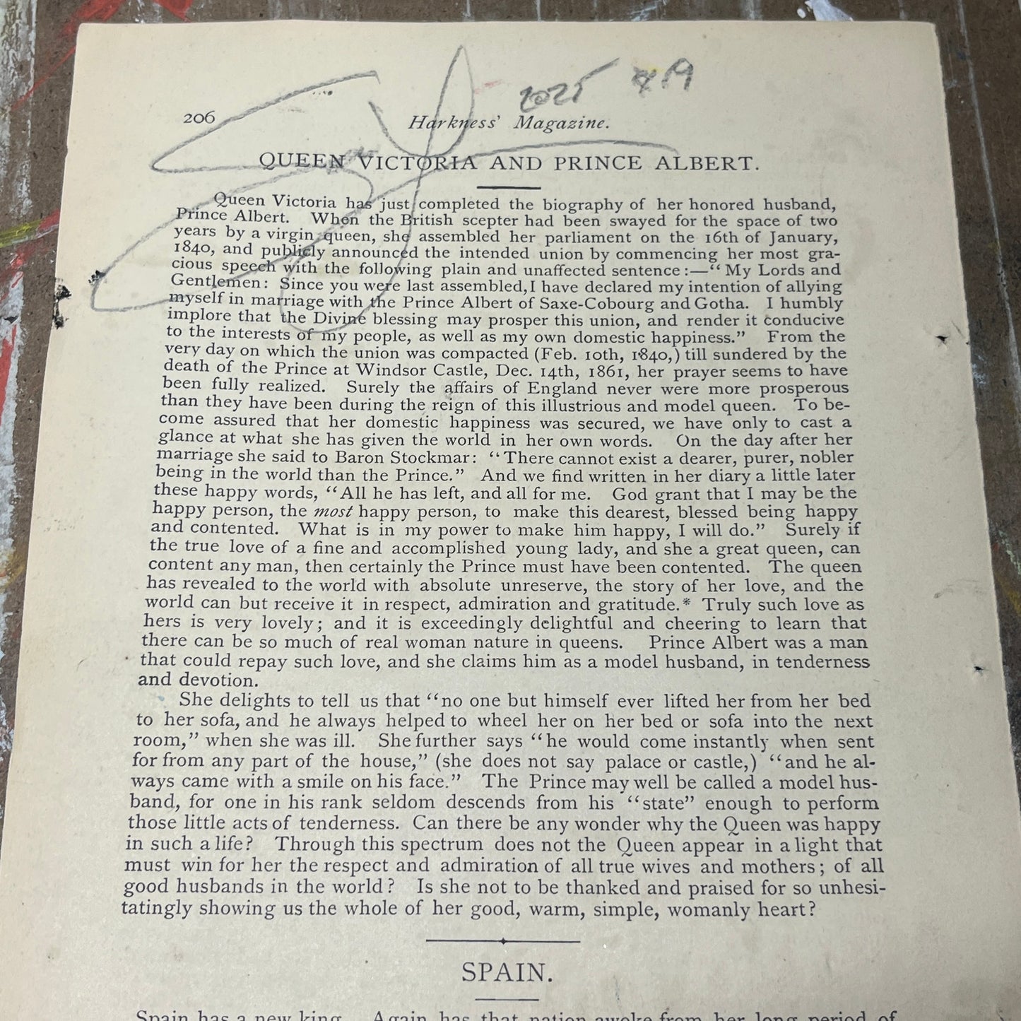 Original Abstract Modern Art Painting on Paper from 1875 Magazine #19 Signed