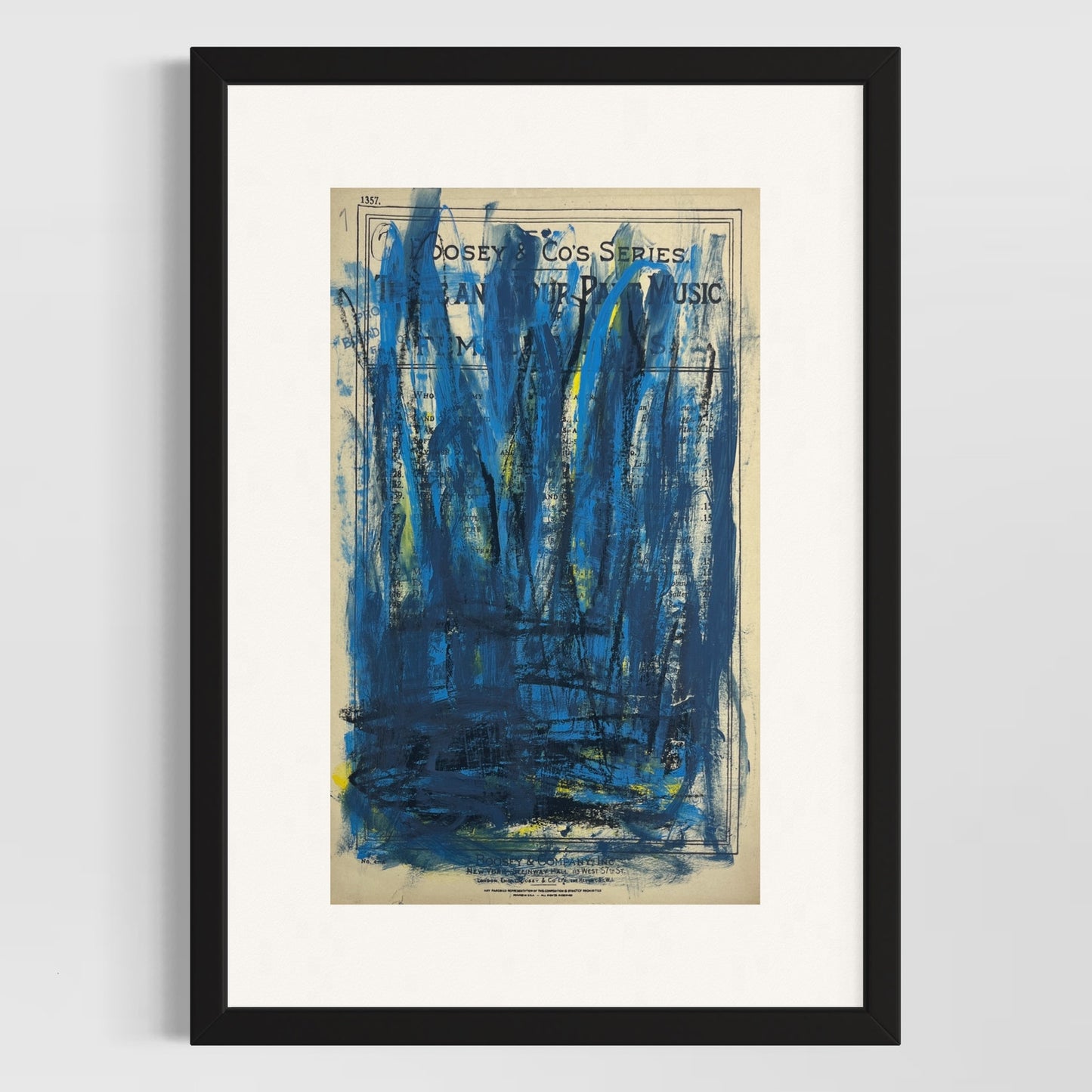 Original Abstract Art Painting "Danny Boy" On Sheet Music 7x10