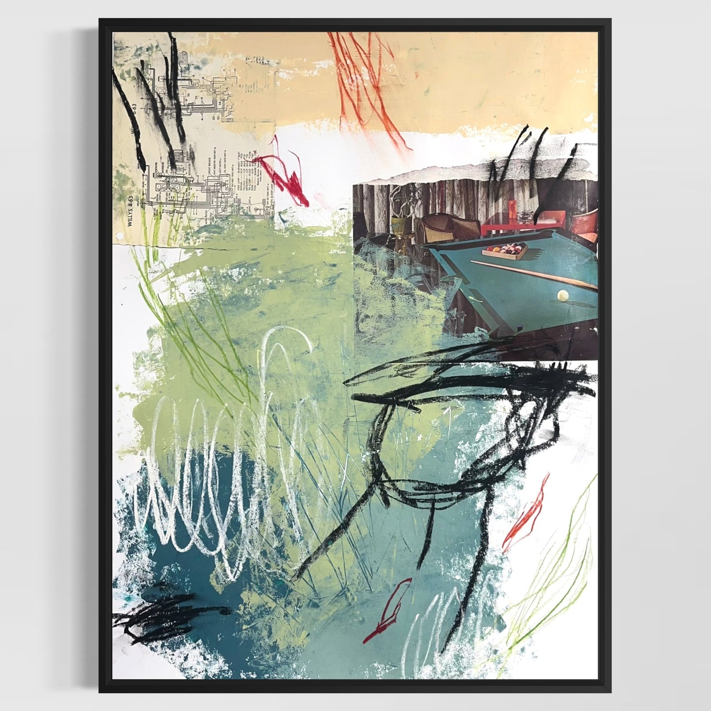 Original Mixed Media Abstract Modern Art Painting 18x24 "Ammophilous" Signed