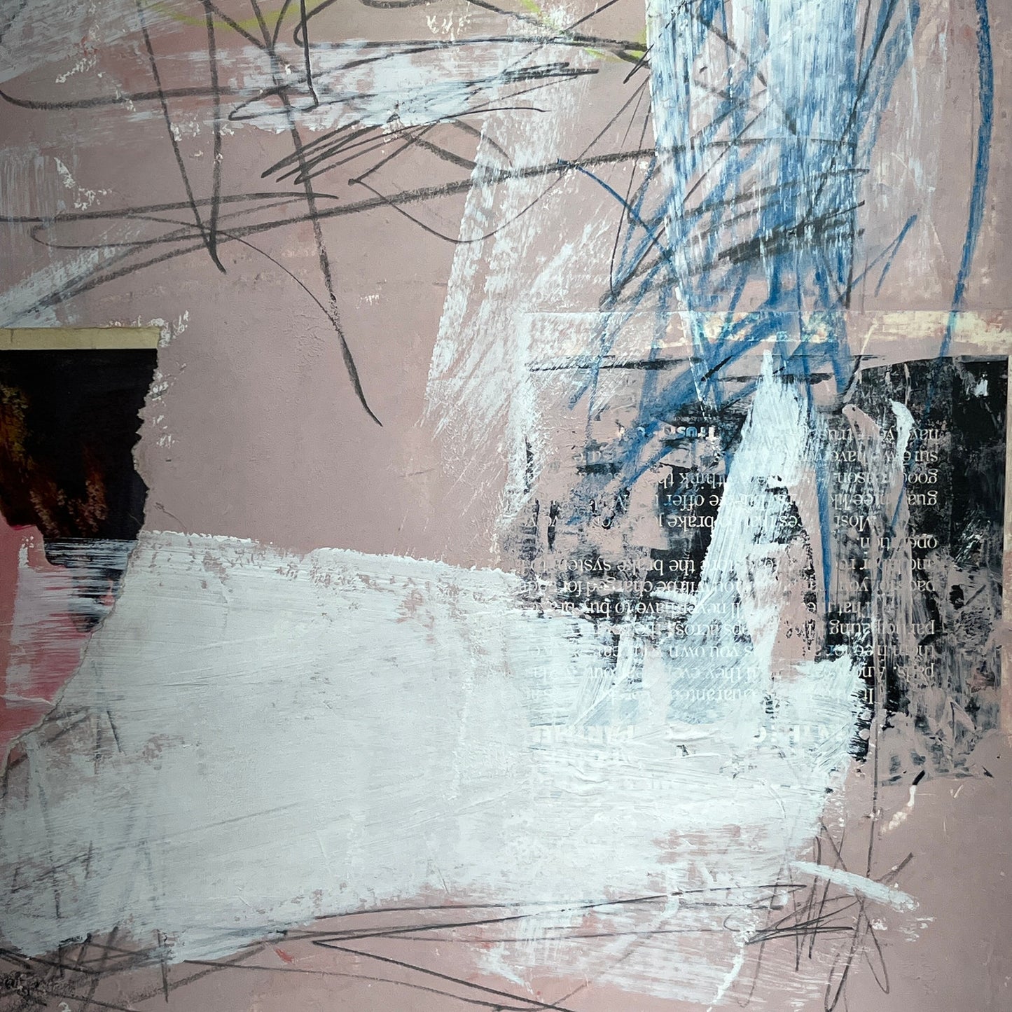 Original Mixed Media Abstract Modern Art Painting 18x24 "Onomastic" Signed