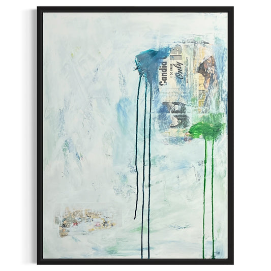 Original Mixed Media Abstract Art Painting 18x24 “Candid" Signed