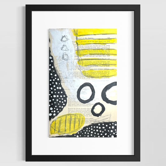 Original Abstract Modern Art Painting on Paper from 1875 Magazine #14 Signed