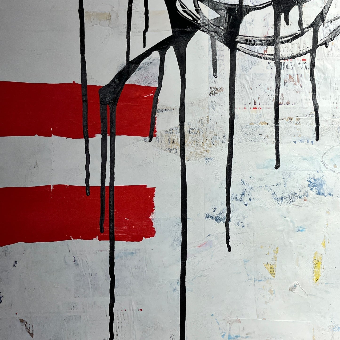 Original Mixed Media Abstract Modern Art Painting 18x24 "Rushlight" Signed