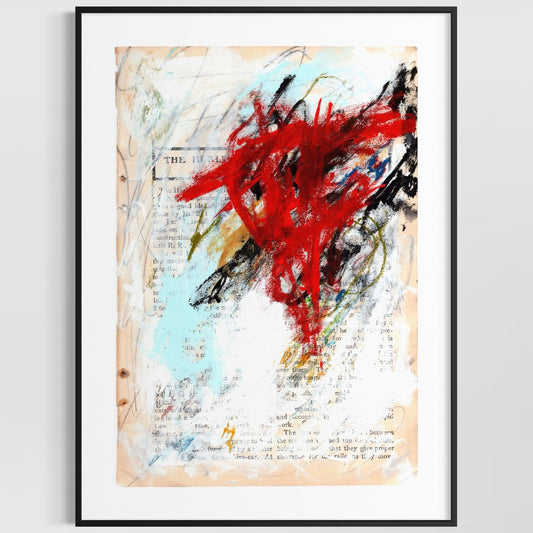 Original Abstract Modern Art Painting on Paper from 1902 Magazine #31 Signed
