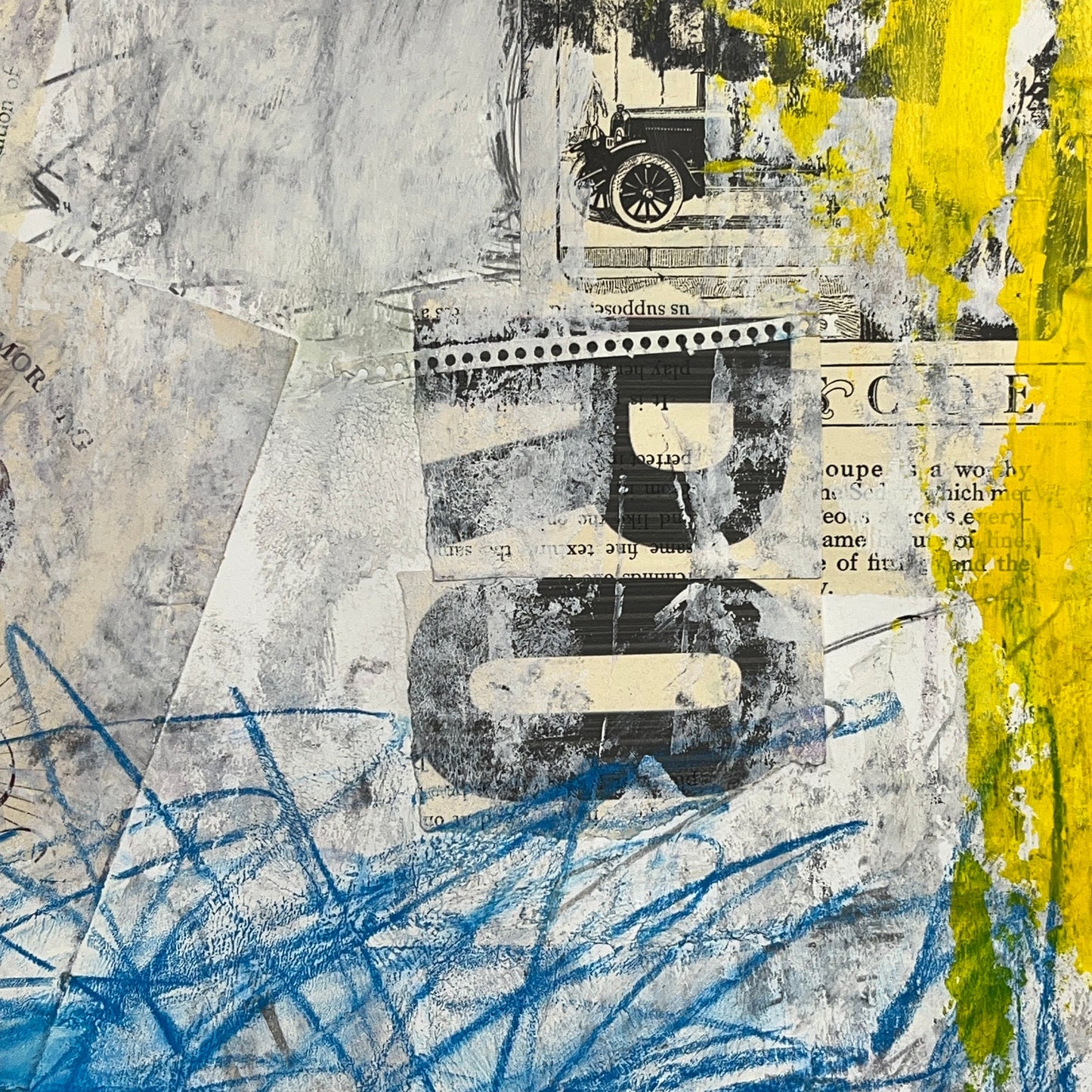 Original Mixed Media Abstract Modern Art Painting 18x24 "Tropism" Signed