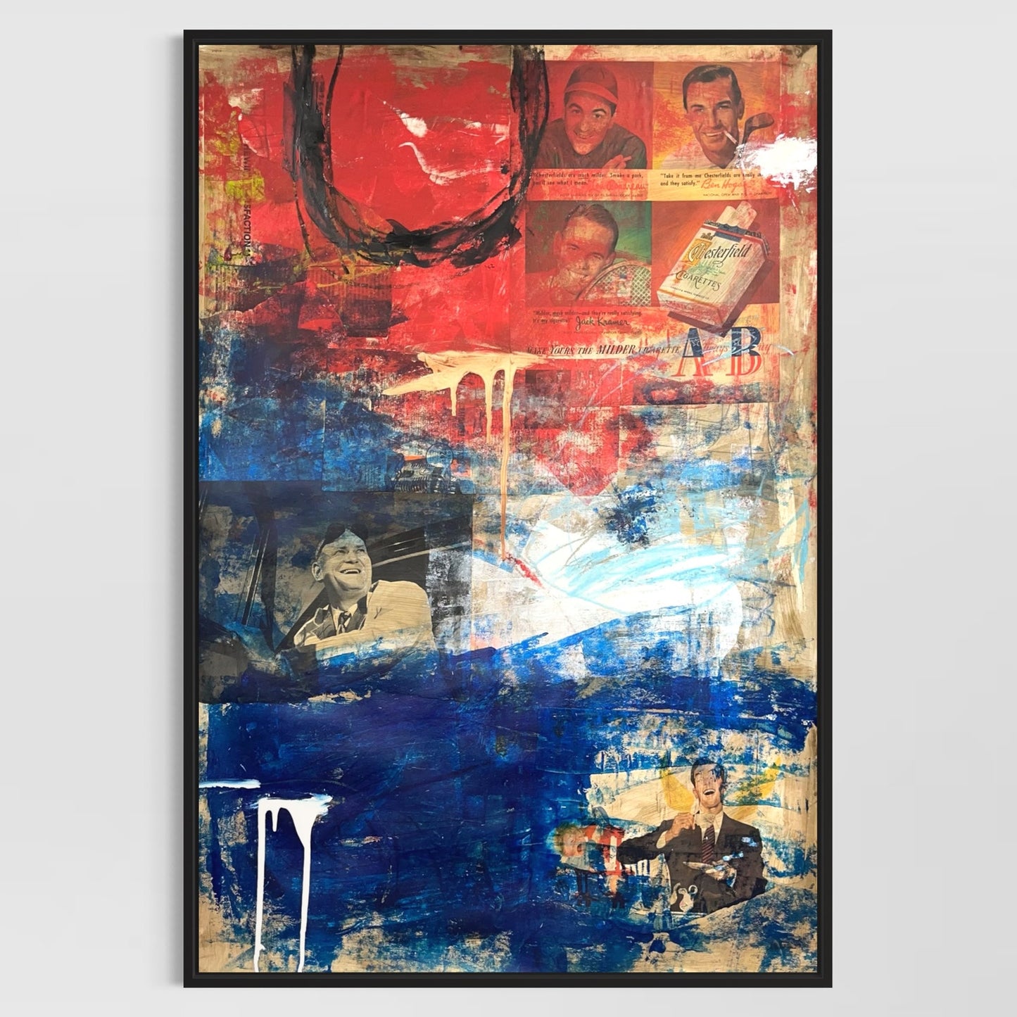 Original Mixed Media Abstract Modern Art Painting 24x36 "Benefice" Signed