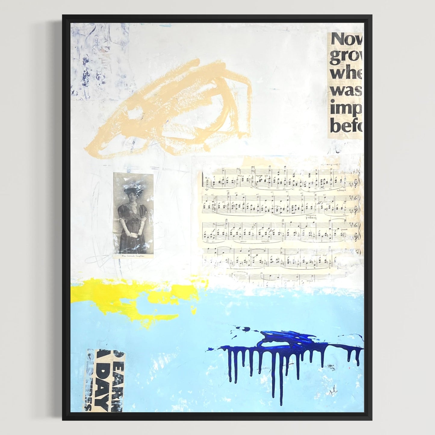 Original Mixed Media Abstract Modern Art Painting 18x24 "Aeolipyle" Signed