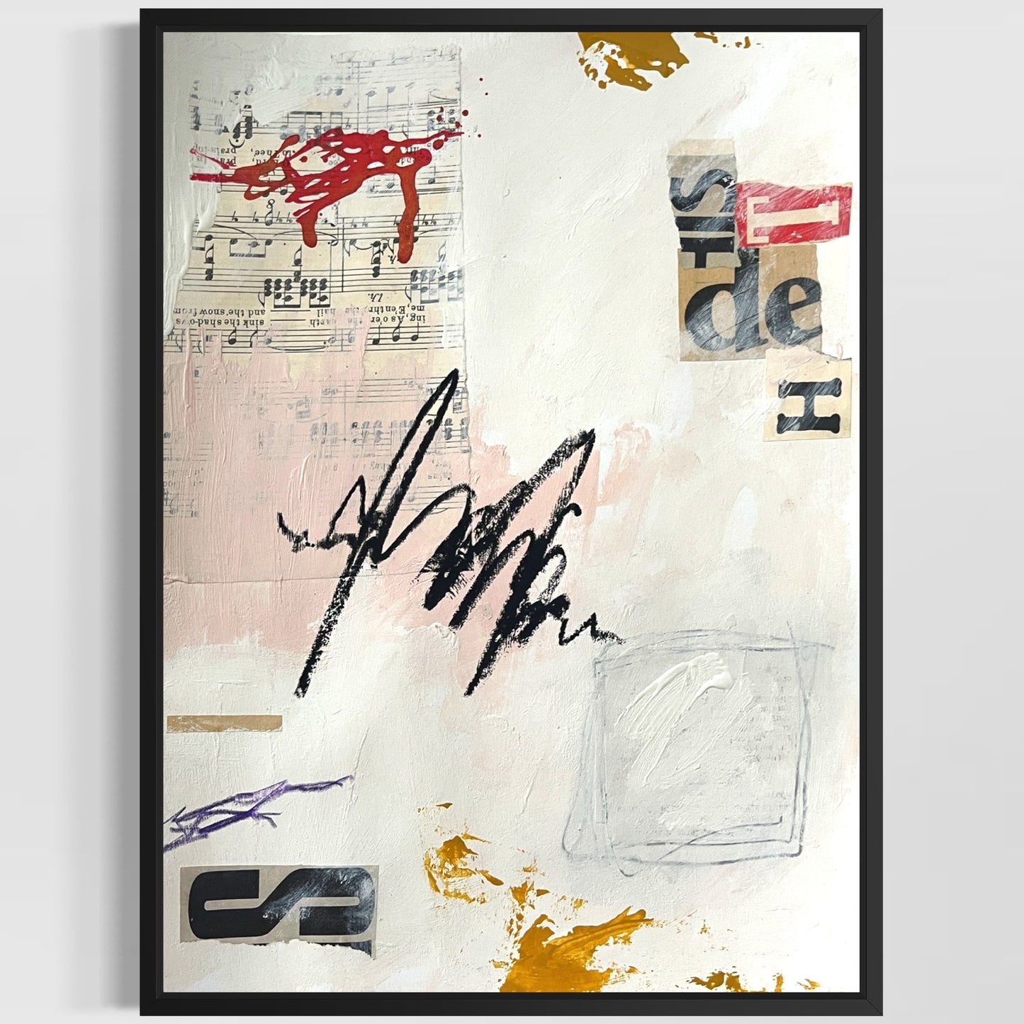 Original Abstract Modern Art Painting on Paper "Dinomania" #18 Signed