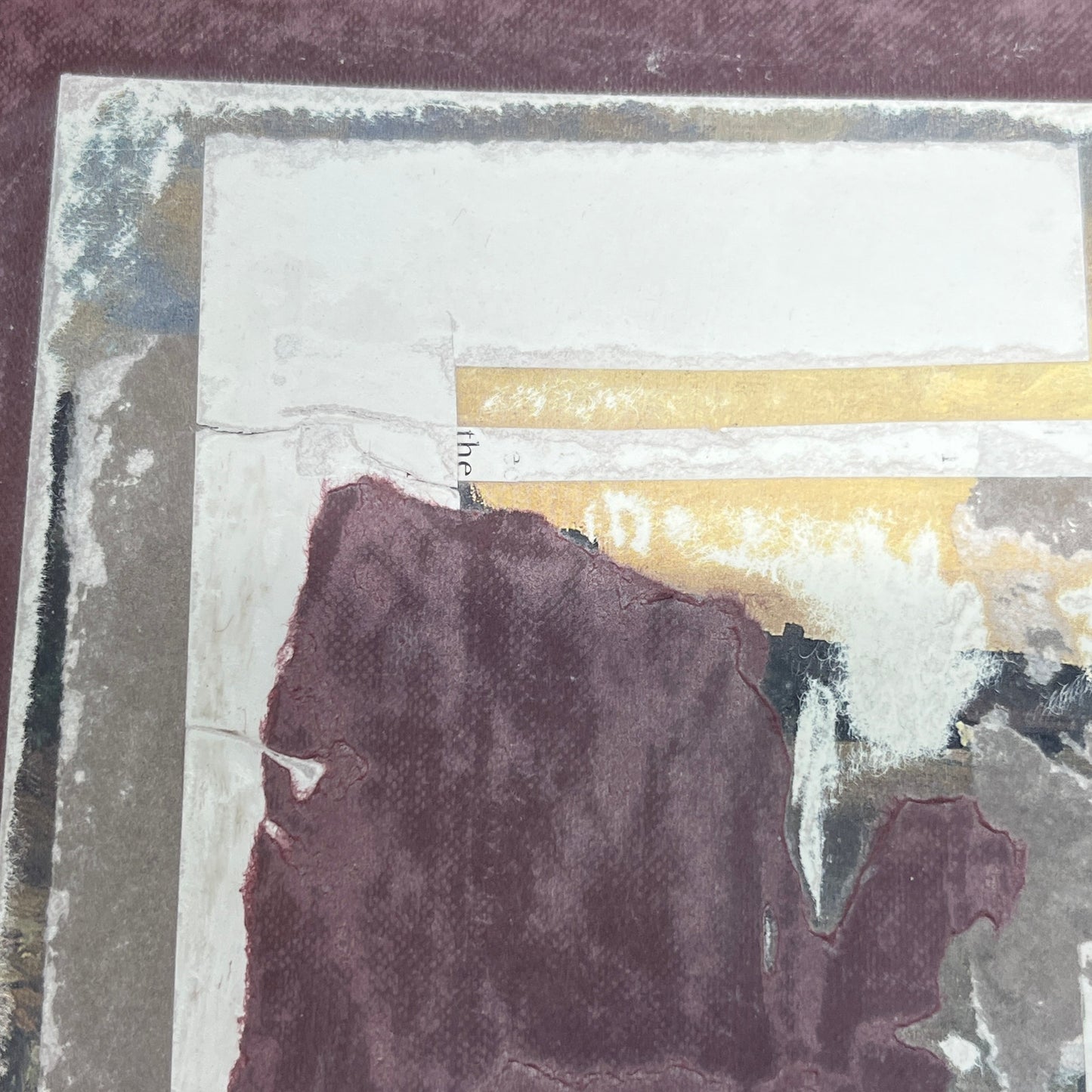 Original Modern Art Collage Painting 9x12 "Monet & Bazille II" Signed