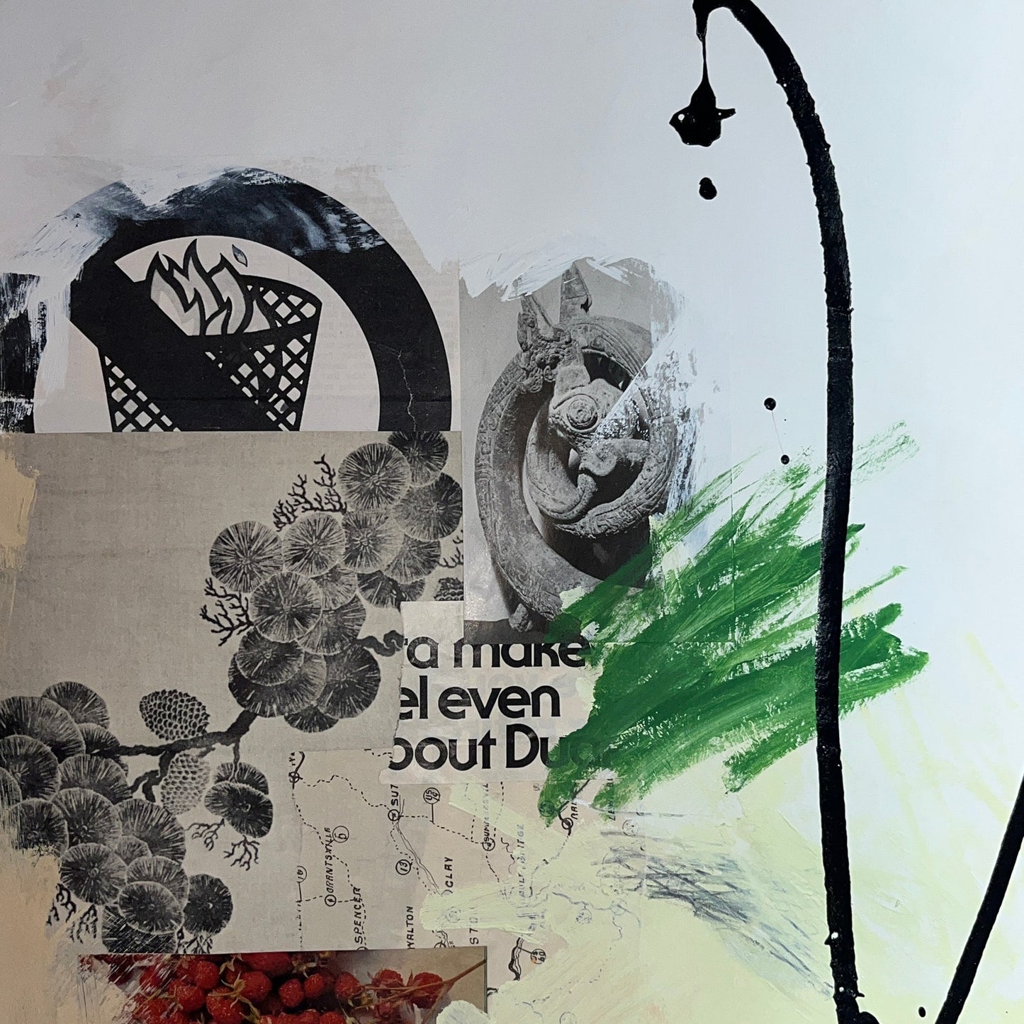 Original Mixed Media Abstract Modern Art Painting 18x24 "Organon" Signed