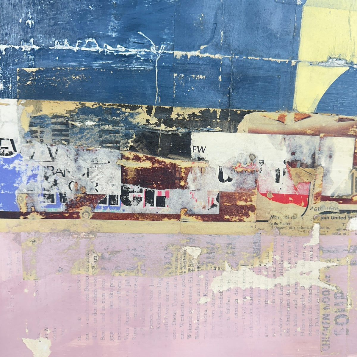 Original Mixed Media Modern Art Collage Painting 18x24 "Vinolent" Signed