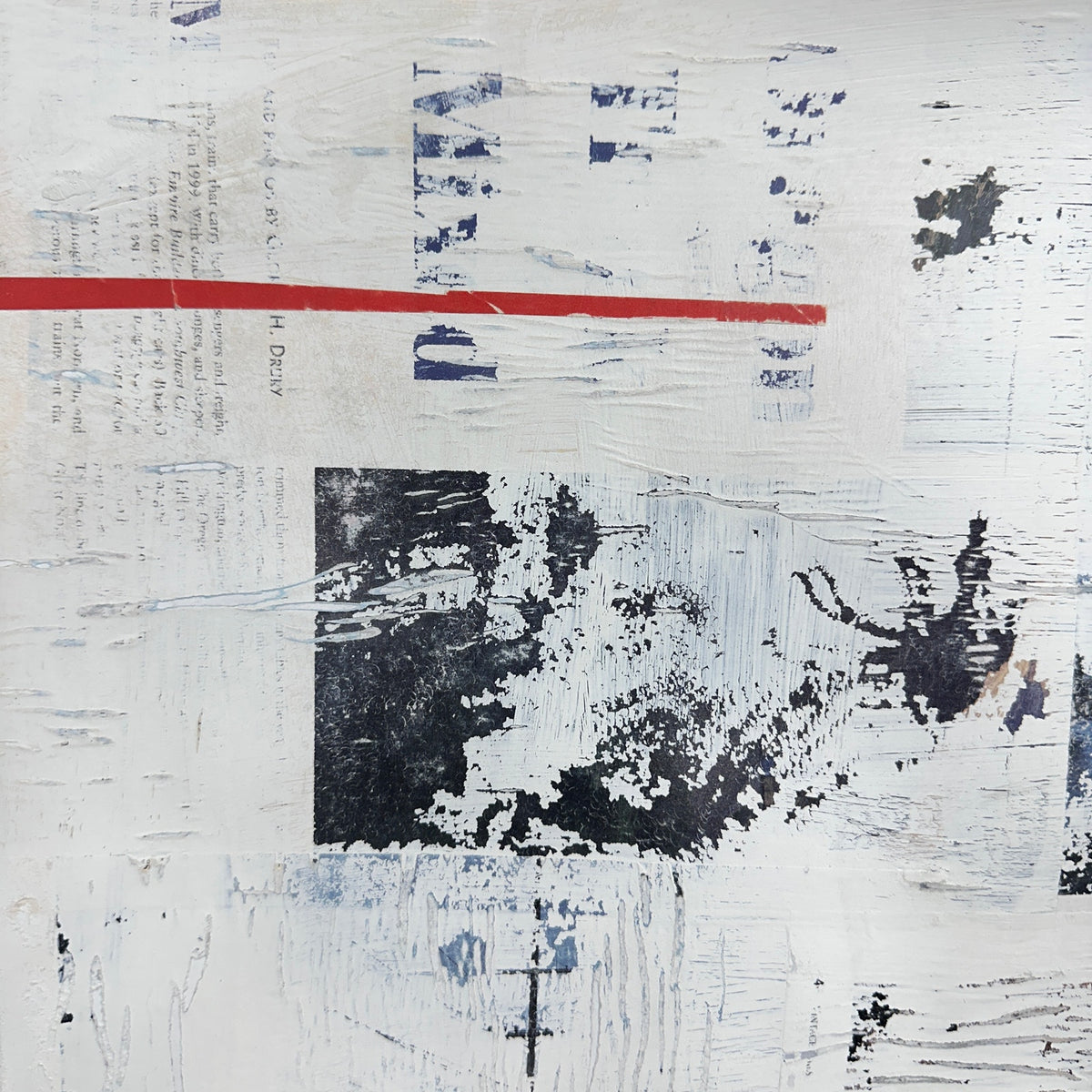 Original Mixed Media Modern Art Collage Painting 18x24 "Good Investment" Signed