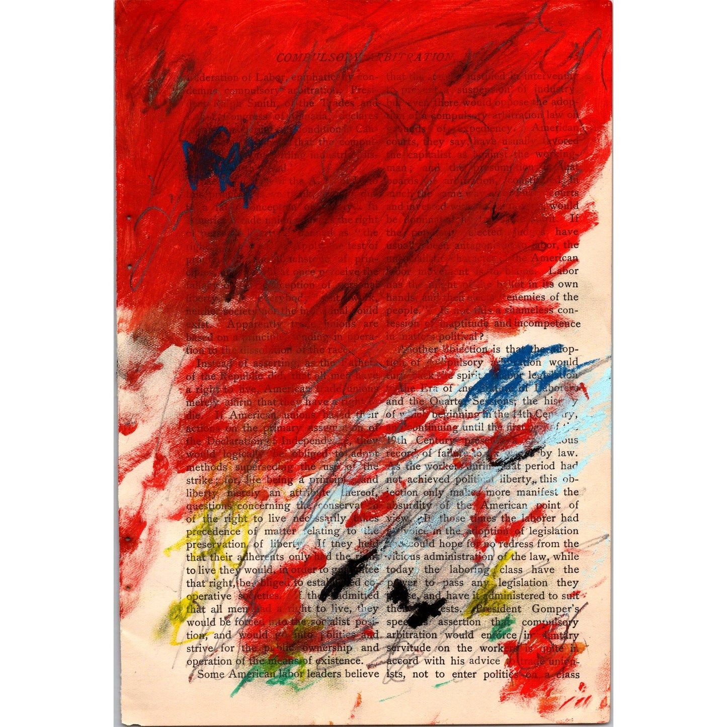 Original Abstract Modern Art Painting on Paper from 1902 Magazine #16 Signed
