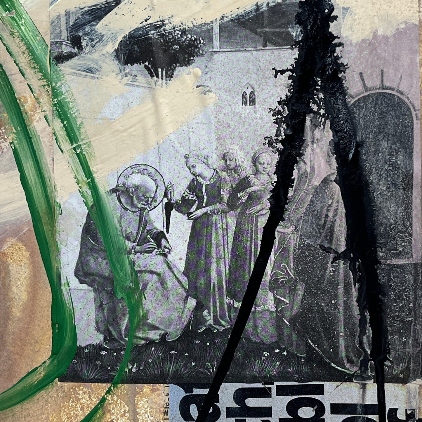 Original Mixed Media Abstract Modern Art Painting 18x24 "Obvolvent" Signed